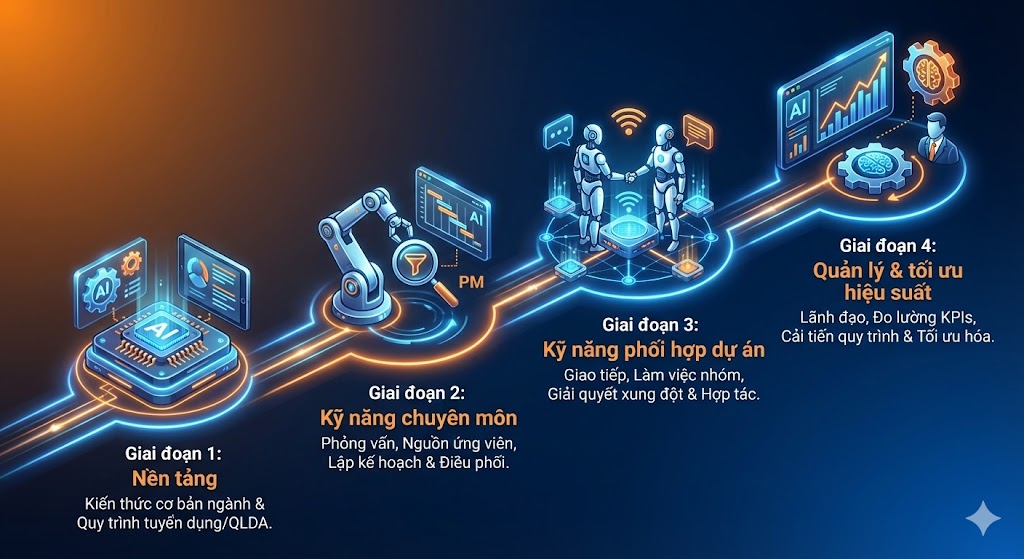 Lộ trình phát triển kỹ năng cho nhân viên tuyển dụng & quản lý dự án